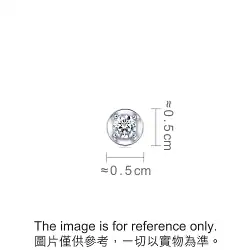 'Daily Luxe'18K White Gold Round Brilliant-Cut Diamond Single Earring