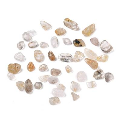 Natural Gold Rutilated Quartz Beads
