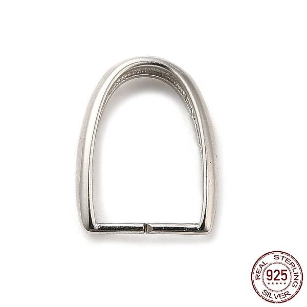 Rhodium Plated 925 Sterling Silver Ice Pick Pinch Bails