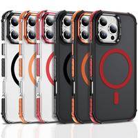 For Apple iPhone 16 15 14 Plus 13 12 Pro Max Shockproof Camera Stand Magnetic Case Compatible With MagSafe Heavy Duty Bumper ...