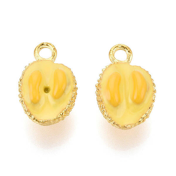 Fruit Alloy Enamel Pendants