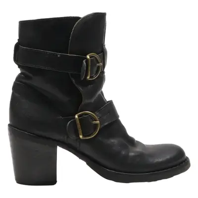 FLORENTINI BAKER Ankle Boots Black Leather Womens UK 4
