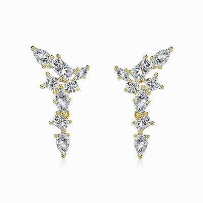 925 Sterling Silver with Cubic Zirconia Stud Earrings for Women