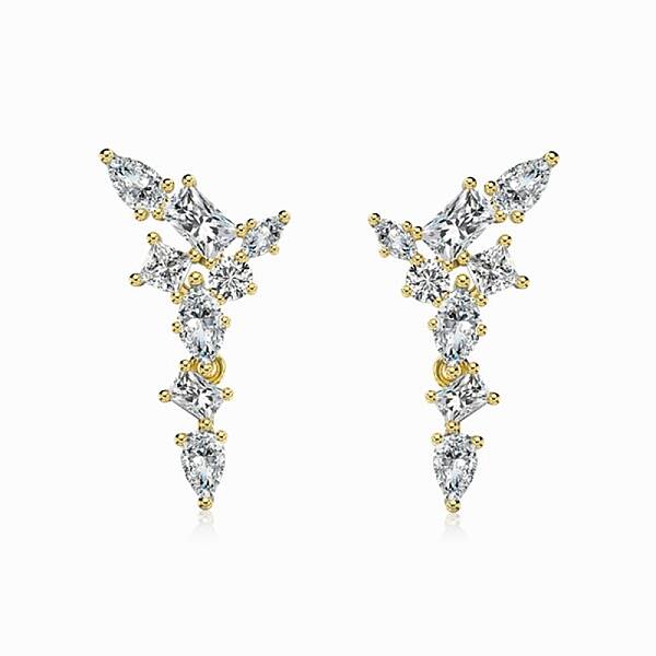 925 Sterling Silver with Cubic Zirconia Stud Earrings for Women