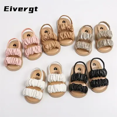 Infant Baby Girls Sandals Cute Anti-Slip Soft Sole Princess Shoes Beach Slipper Toddler First Walkers Shoes