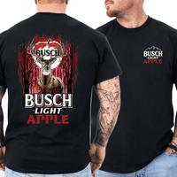 Busch Light Apple Hunting T-Shirt – Official Beer Merchandise for Hunters and Outdoorsmen, White Cotton Tee with Chest Logo...