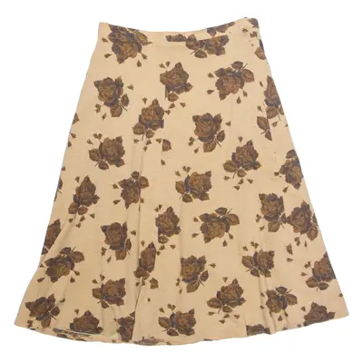 BETTY BARCLAY Womens A-Line Skirt Beige Knee Length 90s Floral M