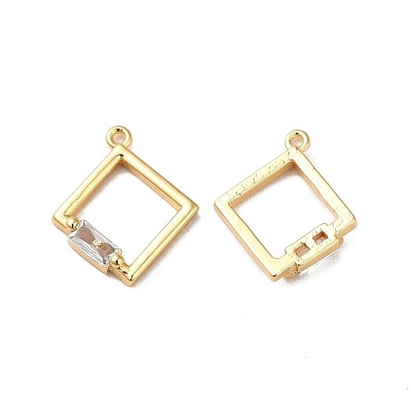 Brass Cubic Zirconia Charms