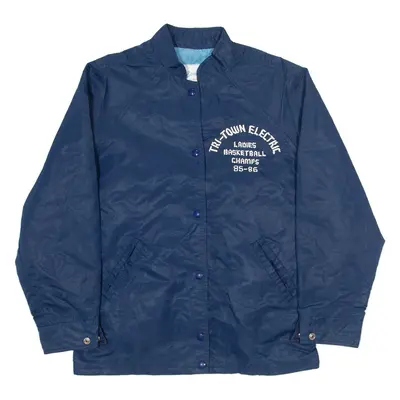 BONEUITT OF CANADA Tri-Town Electric Ladies Basketball Coach USA Jacket Blue Nylon 80s Girls L