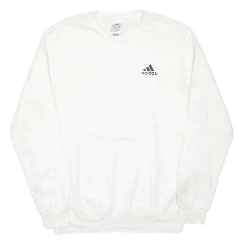 ADIDAS Mens Sweatshirt White L