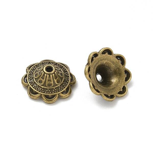 Tibetan Style Alloy Bead Caps