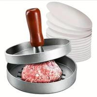 Non-stick Burger Press,Complimentary 100 sheets of silicone paper. Effortless Patty Maker forPerfect Meat,Beef Cheese, ldeal ...