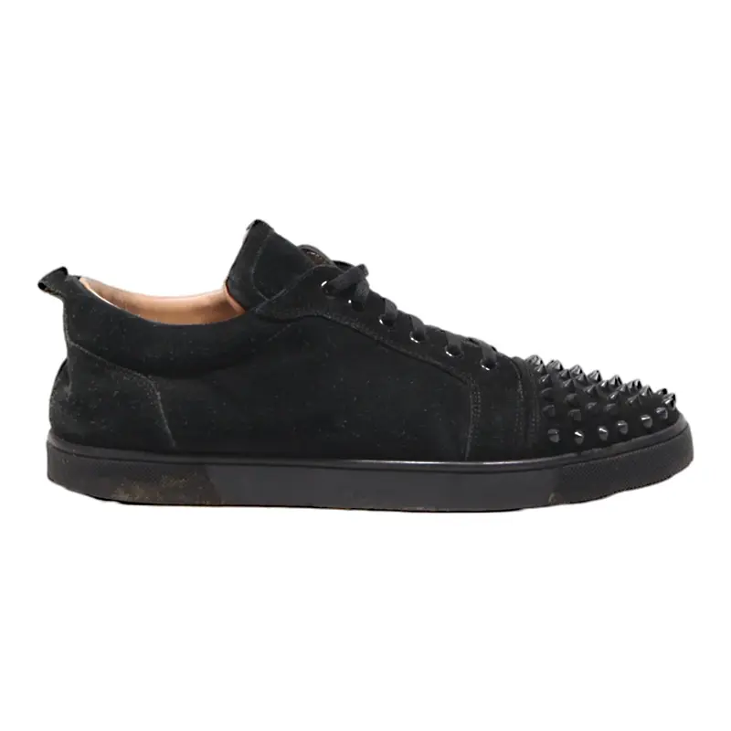 CHRISTIAN LOUBOUTIN Sneaker Trainers Black Leather Mens UK 9