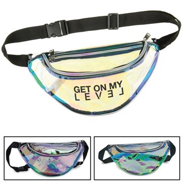 50 Customized Clear Reflective Holographic Fanny Pack - PVC & ...