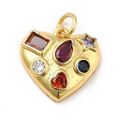 Brass Micro Pave Cubic Zirconia Pendants