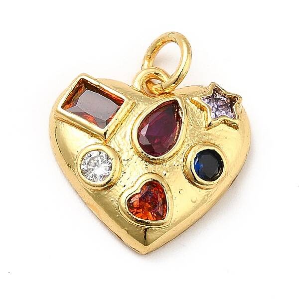 Brass Micro Pave Cubic Zirconia Pendants
