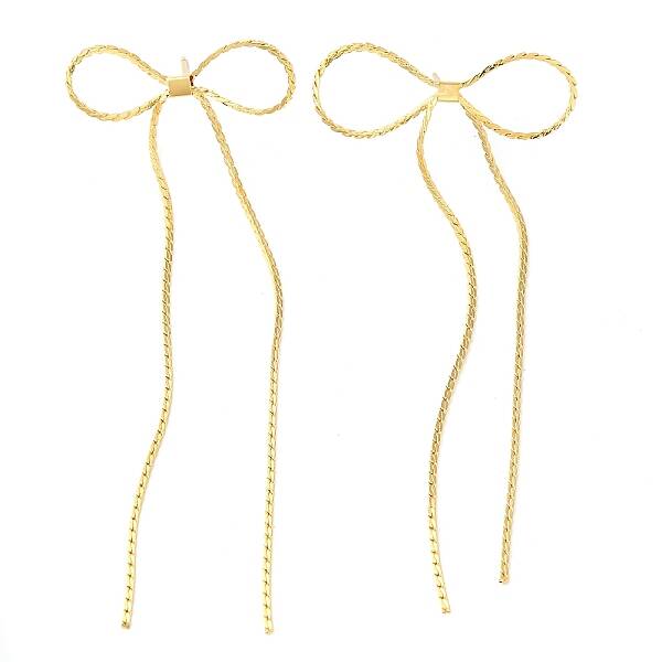 Brass Bowknot Stud Earrings