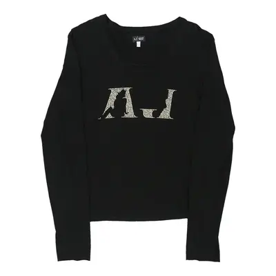 Armani Jeans Long Sleeve Top - Large Black Cotton | Size: large