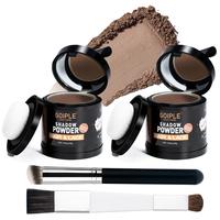 4 Count Hairline Powder Kit - Root Touch Up and Filler for Women, Hair Color Powder with Brush for Hairline Daily Makeup Cosm...