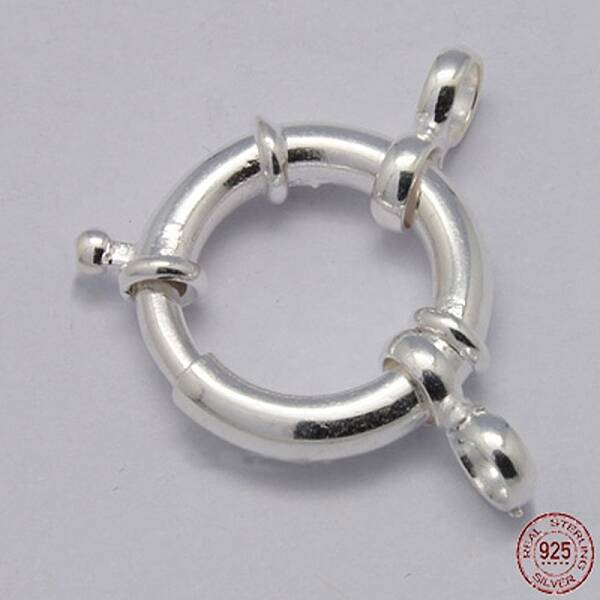925 Sterling Silver Large Spring Rings Clasps