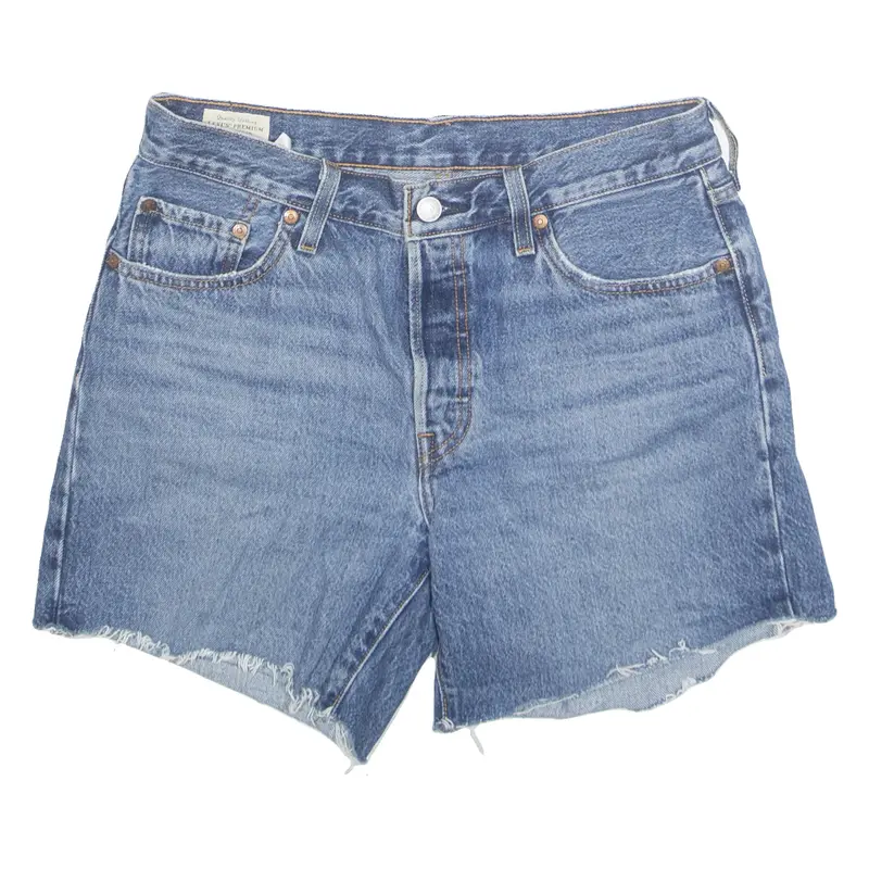 LEVI'S 501 Cut Off Womens Denim Shorts Blue M W32