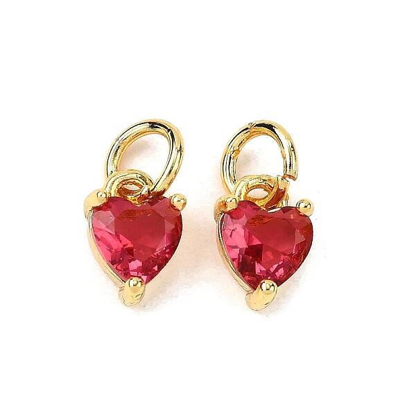 Brass Micro Pave Cubic Zirconia Charms