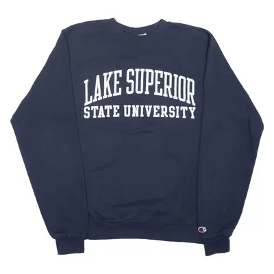CHAMPION Lake Superior State University USA Sweatshirt Blue Mens S