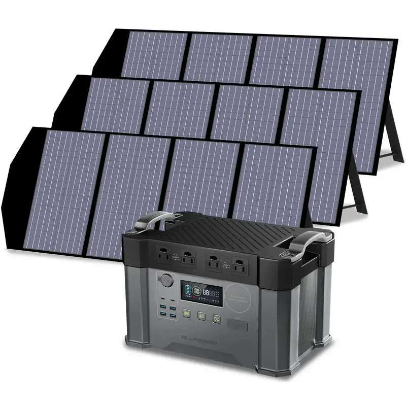 ALLPOWERS S2000 Pro 2400W Solar Generator (PV 140W) S2000 PRO+4PCS SP029 140W Solar Panel