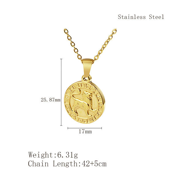 Stylish Stainless Steel Lion Pendant Necklaces for Women