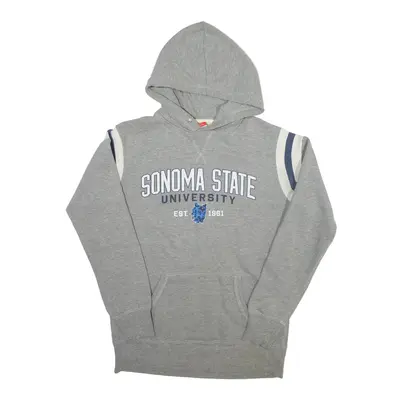 CHAMPION Sonoma State Univserity USA Hoodie Grey Pullover Mens S