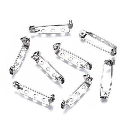 Tarnish Resistant 201 Stainless Steel Brooch Pin Back Safety Catch Bar Pins