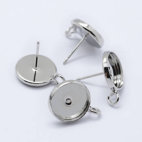 Brass Stud Earring Settings