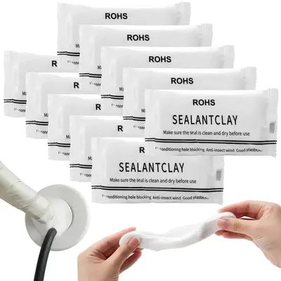 10 Pack Waterproof Sealant Mastic, Quick Mending Mud, Multi-Purpose Repair Sealing Clay for Drain Connection, Wall Hole, Air ...