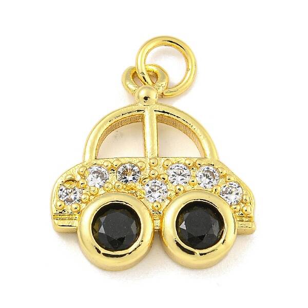 Car Rack Plating Brass Micro Pave Cubic Zirconia Pendants