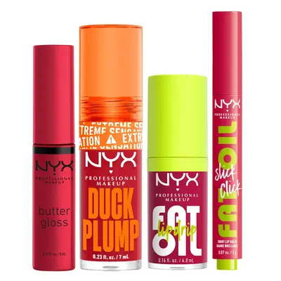 Fan-fave Gloss 4-piece Set, NYX Professional Makeup