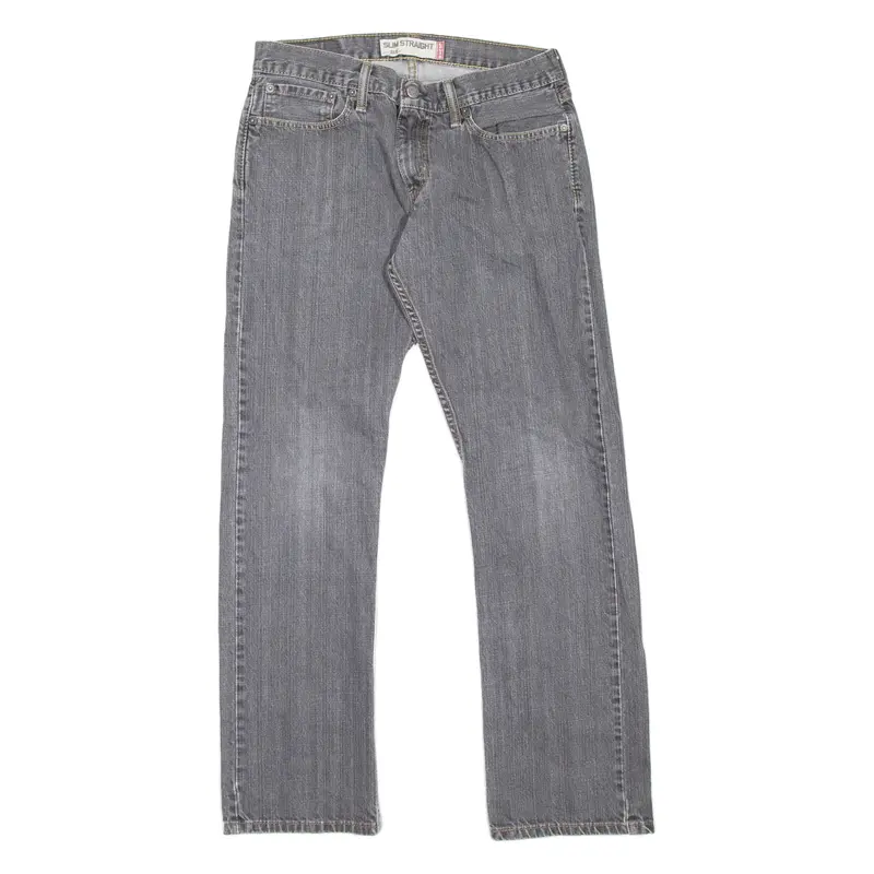 LEVI'S 514 Jeans Mens Grey Slim Straight W32 L32