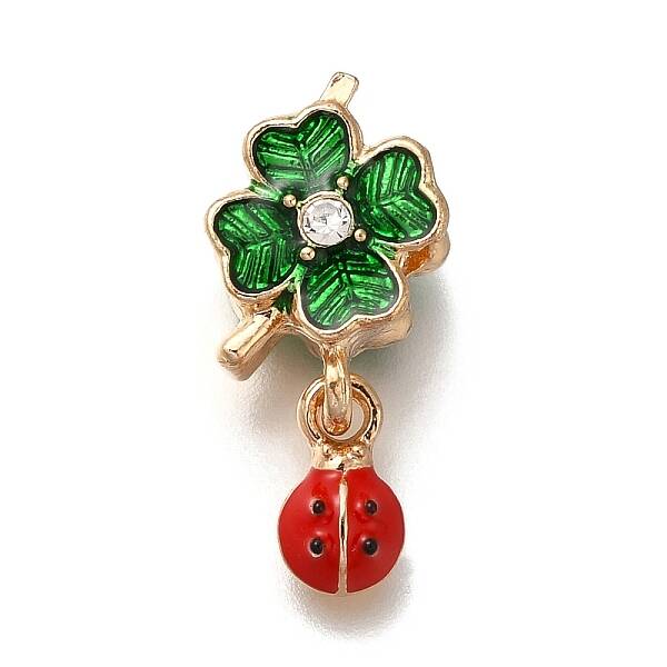 Rack Plating Alloy Crystal Rhinestone European Dangle Charms