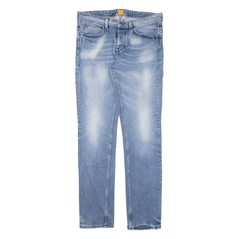 HUGO BOSS Mens Jeans Blue Slim Straight W33 L34