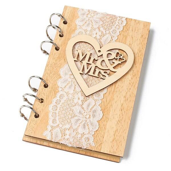 Wooden Wedding Guestbooks Notepad