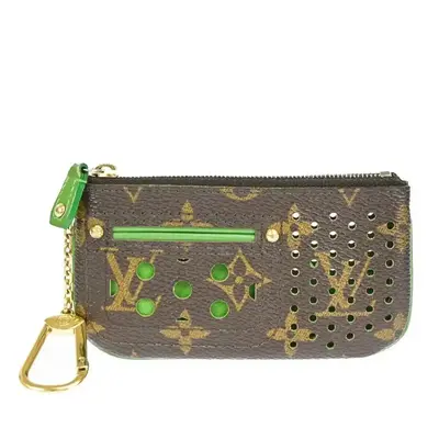 Pre-owned Louis Vuitton Canvas clutches & wristlets Monogram Brown Pochette Clés