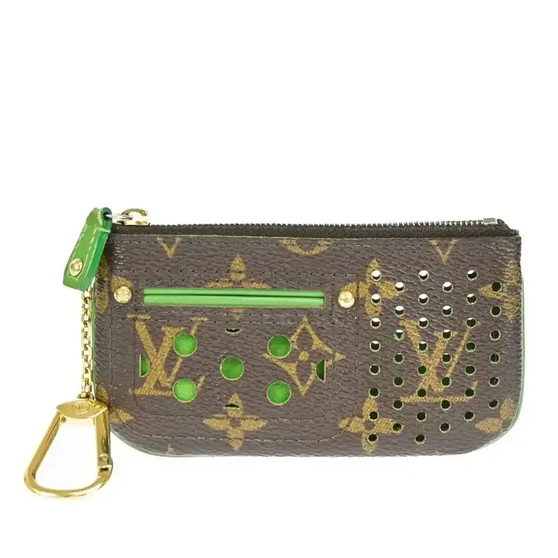 Pre-owned Louis Vuitton Canvas clutches & wristlets Monogram Brown Pochette Clés