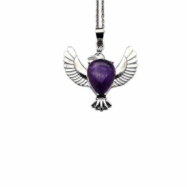 Peace Dove Water Droplet Crystal Necklace Pendant Fashion Ornament Simple Pendant