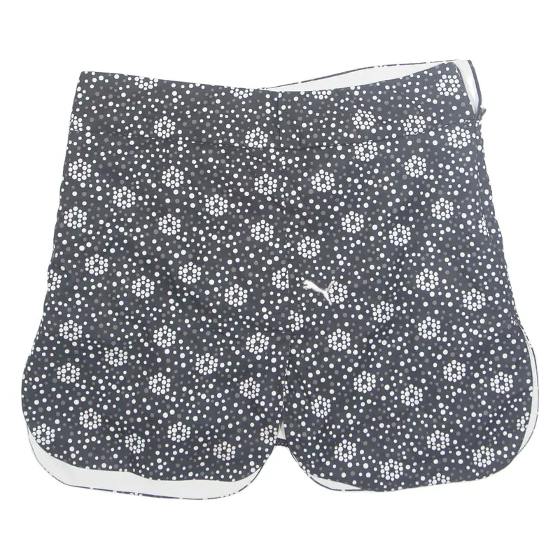 PUMA Womens Skater Skirt Black Short Floral UK 8