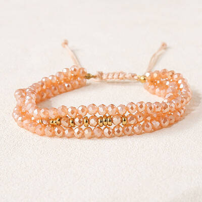Bohemian Style Glass Beaded Braided Bead Bracelets