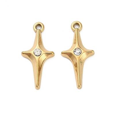 304 Stainless Steel Rhinestone Pendant
