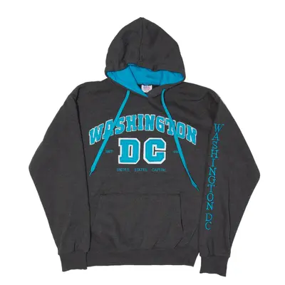 N & T Washington DC Hoodie Grey Pullover Mens M