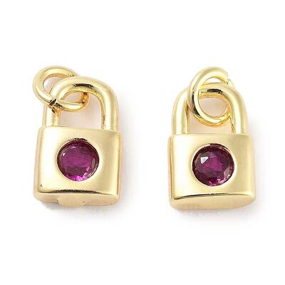 Brass Micro Pave Cubic Zirconia Charms