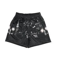Men's Summer Graphic Shorts Drawstring Waist Sports Track Shorts Mesh Graphic Print Shorts Casual Workout Cool Shorts