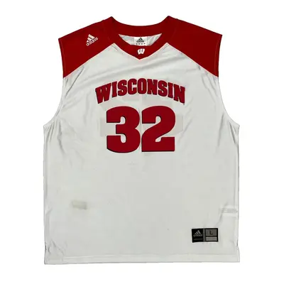 Wisconsin Badgers Adidas Ncaa Jersey - Large Red Polyester