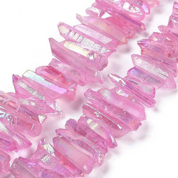 Natural Quartz Crystal Points Beads Strands